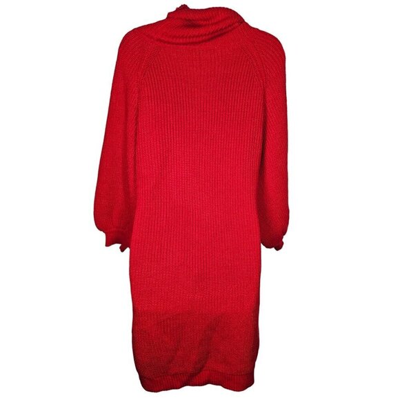 CALLAHAN x REVOLVE Cowl Neck Red Knit Sweater Dress Long Sleeve Womens‎ S - Picture 4 of 11